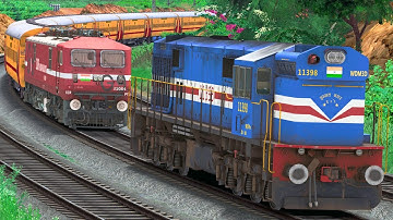 LOCOMOTIVE COUPLING WAG9 to WDM3D | BUMPY RAILROAD | RAILWORKS | INDIAN TRAIN SIMULATOR GAMEPLAY