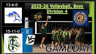 TCHS VS Agoura Boys Varsity Volleyball CIF D4 Round 1 (Set 4) 4/28/26