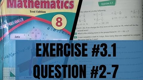 Exercise 3.1 Question 2,3,4,5,6,7 Unit 3 Financial arithmetic class 8 Maths|direct inverse propotion