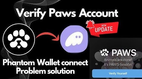 How to verify paws account || phantom wallet connect problem solve || Paws new update