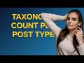 Wordpress: Taxonomy count per Post type