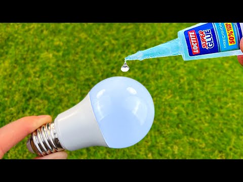 видео: Just Put Super Glue on the Led Bulb and you Will be Amazed