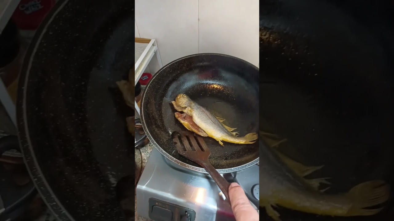 FRYING YELLOW CROAKER FISH