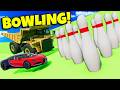 Random Cars + Downhill Bowling = TOTAL DESTRUCTION (BeamNG Drive Mods)