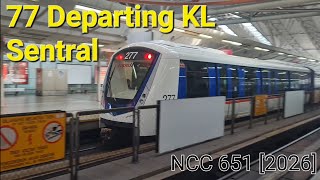 Kelana Jaya Line - Bombardier Innovia Metro 300 [77] Departing KL Sentral