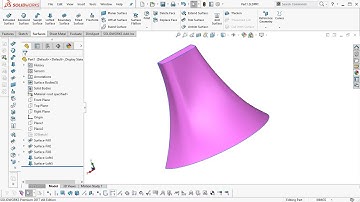 「DESIGN 45」 Loft surface & Filled surface - solidworks tutorial