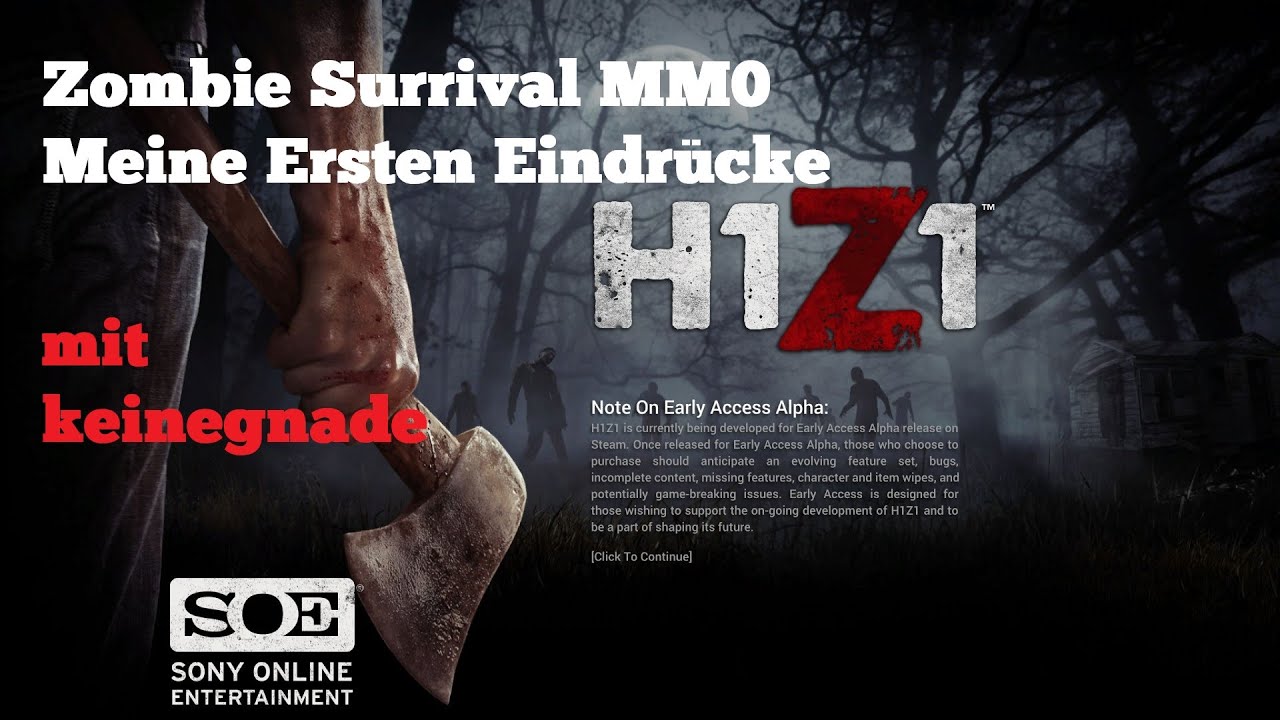 H1Z1 New Zombie Survival MMO First Impressions Gameplay Ger - YouTube