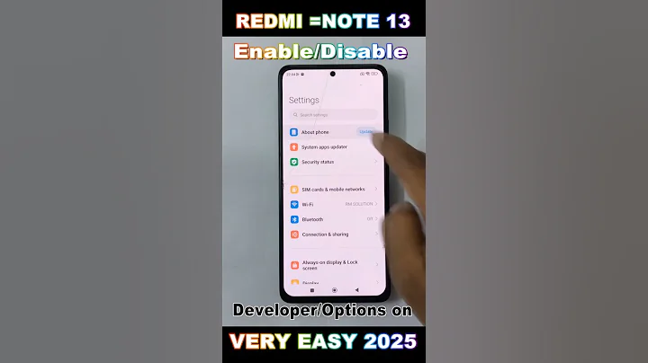How to Open Developer, Options on/ Redmi Note 13 Miui 14, Enable/Disable, Without Pc 2025 ✅