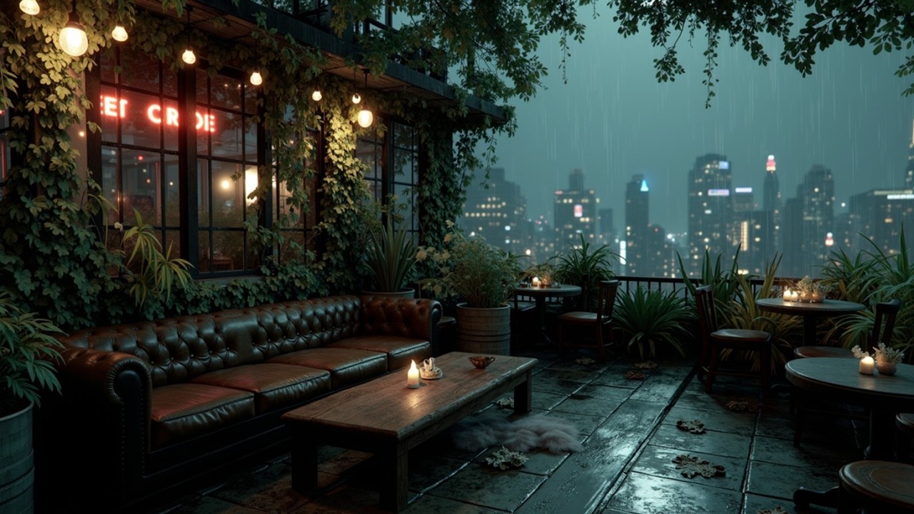 Дождливый Город, Ночь: Расслабляющий Эмбиент Микс для Учебы