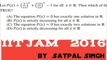 IIT JAM 2016 REAL ANALYSIS INCREASING AND DECREASING FUNCTION.