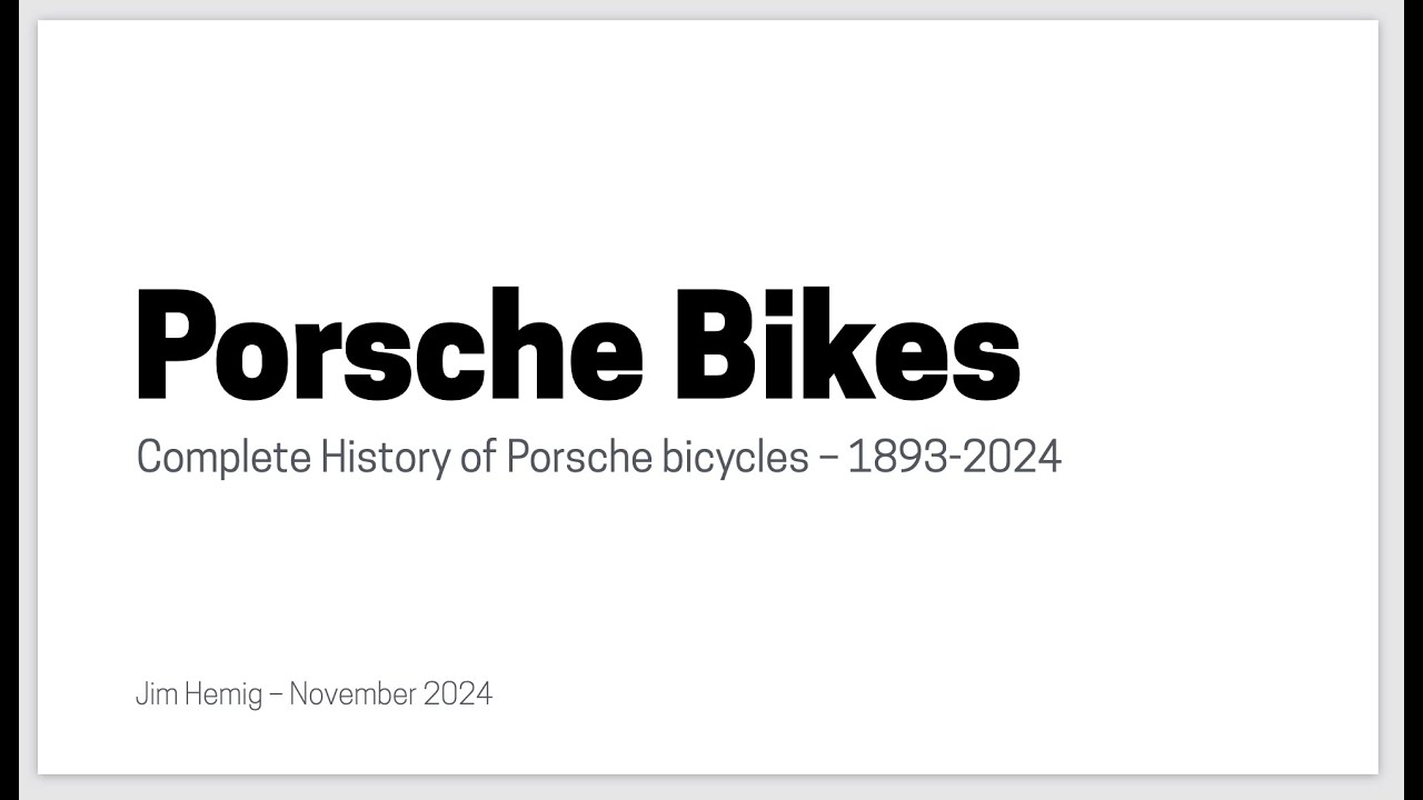 Complete Porsche Bike History