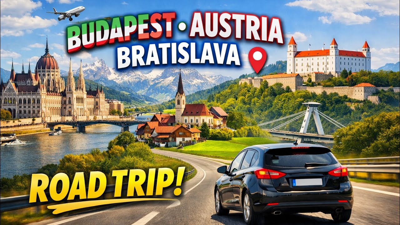 Relaxing Europe Road Trip 🇪🇺 | Budapest, Bratislava & Austria Scenic Drive with Calm Spanish Music
