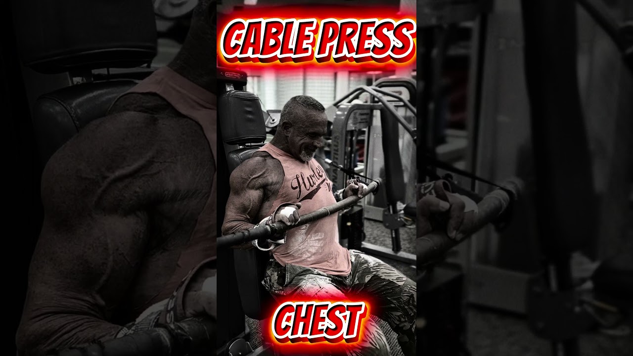 CABLE BAR PRESSES FOR CHEST #chest #motivation #workout #workouttips #muscle #chestpress