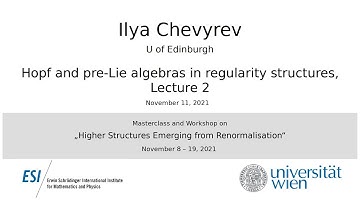 Ilya Chevyrev - Hopf and pre-Lie algebras in regularity structures, Lecture 2
