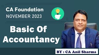 L8 : Basics of Accountancy | CA Foundation Accounts– May/NOVEMBER 2023  | CA ANIL SHARMA