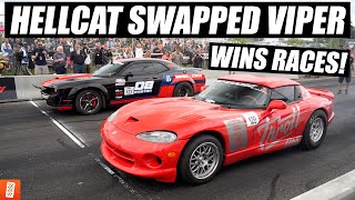 World's First Hellcat Redeye Swapped Dodge Viper at Roadkill Nights 2022