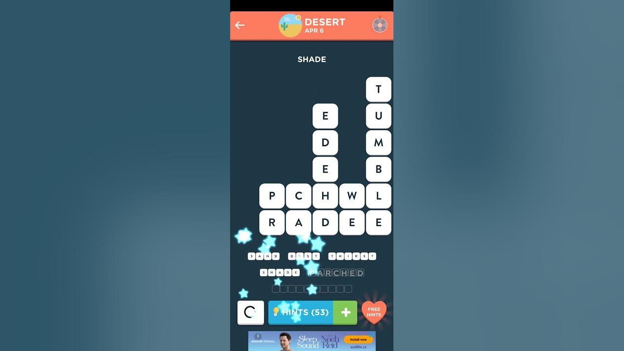 WordBrain 2 Daily April 6 DESERT Answers Wordbrain 2 Daily Answers