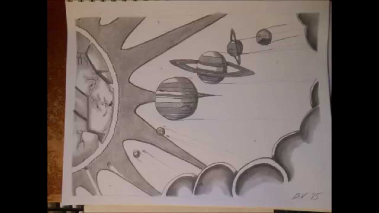 Our Solar System Drawing (Slideshow/Time Lapse) - YouTube