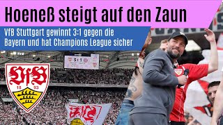Sebastian Hoeneß steigt nach Sieg gegen FC Bayern auf den Zaun der Cannstatter Kurve VfB Stuttgart