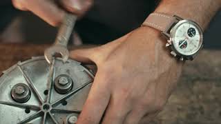 TITONI Heritage Chronograph Bicompax - modified cafe racer model