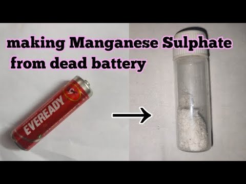 كيفية صنع كبريتات المنغنيز من البطارية الفارغة
