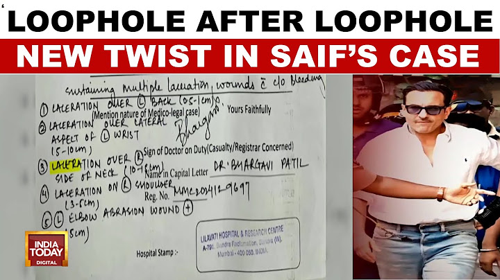 Saif Ali Khan Stabbing: Saif's Medical Report Reveals Details Of Attack And Hospital Admission