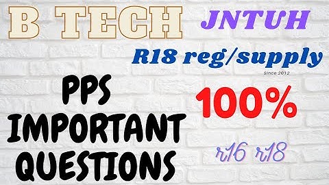 pps important questions for btech 1st year jntuh//btech(c language)