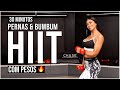 30 Min Pernas & BUMBUM Treino HIIT com Pesos  | Queime 500 Calorias | Em Casa | Sem Equipamento