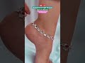 New designer silver green  pink stone anklets restocked on high demand shorts anklets silver