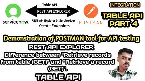 Table API - Part 4 ▪︎ Difference b/w Retrieve records from a table (GET) & Retrieve a record (GET)