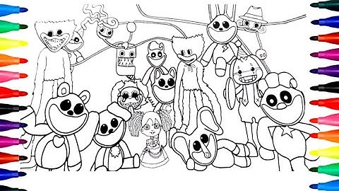 Smiling Critters Coloring Pages | Coloring Poppy Playtime Chapter 3 | NCS Music