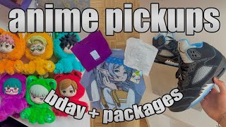 anime pickup haul: bday, jjk plushies & anime Streetwear 