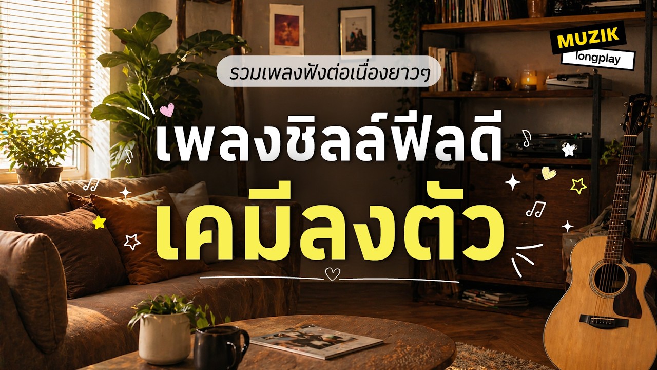 รวมเพลงต่อเนื่องฟังยาวๆ เพลงชิลล์ฟีลดีเคมีลงตัว