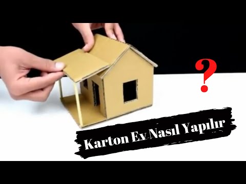 Küçük Bir Karton Ev Nasıl Yapılır ?  (GÜZEL VE KOLAY)