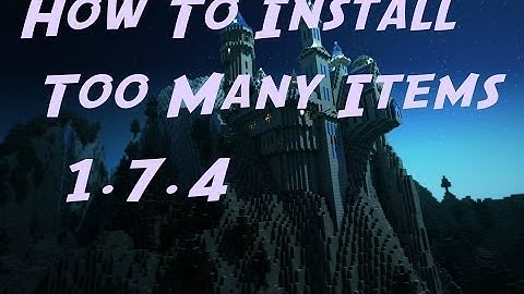 Minecraft 1.7.4-How To Install The Too Many Items Mod(Commentated)