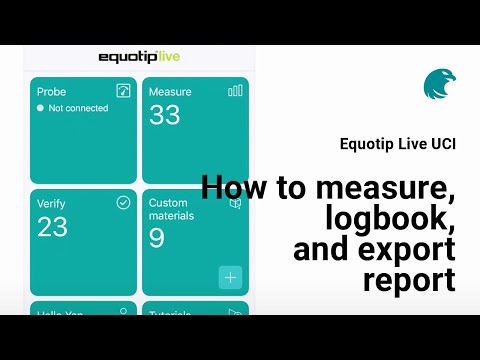 How to measure, logbook, and export report I Equotip Live UCI