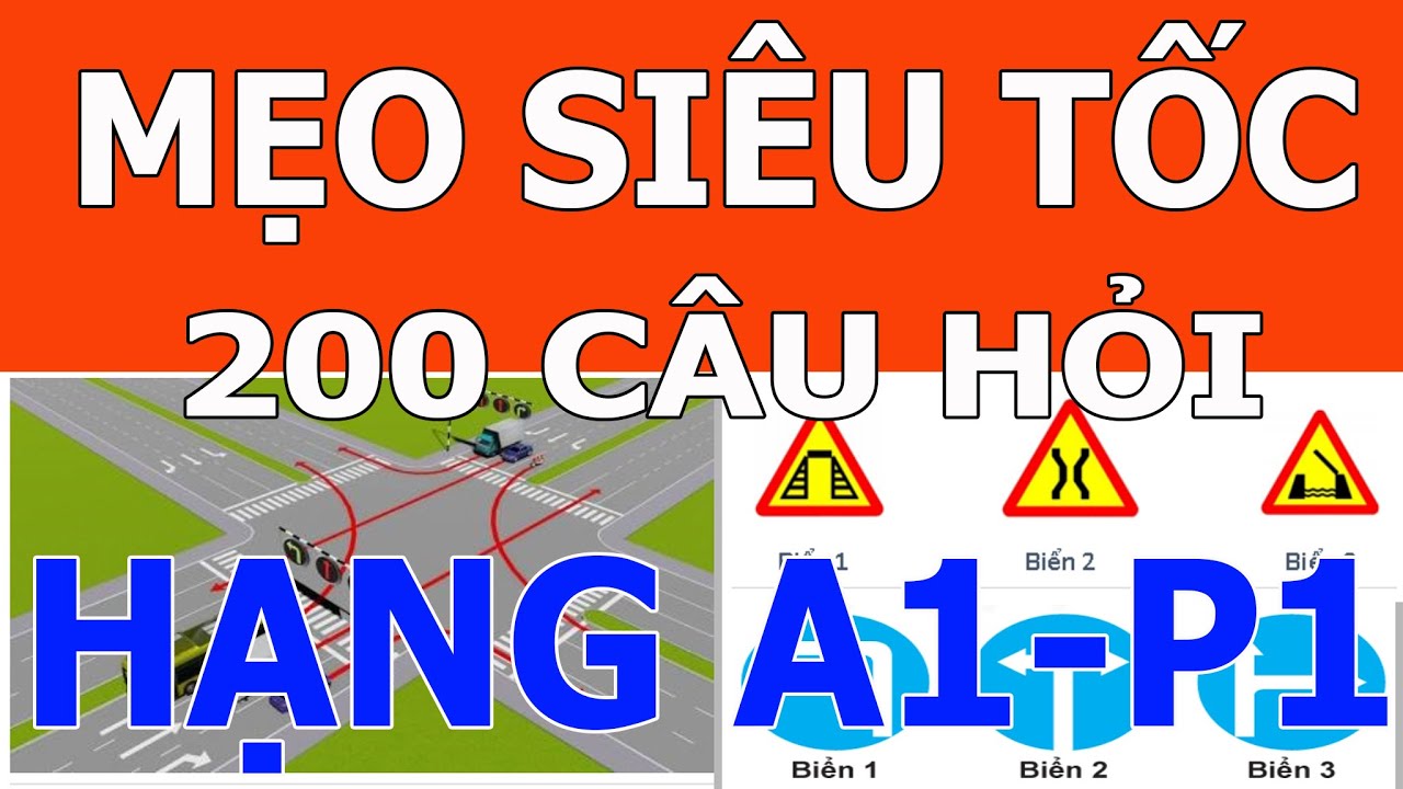 Học thi bằng lái xe | ✅ Mẹo 200 câu hỏi thi bằng lái xe máy A1 ⛔️ Phần LÝ THUYẾT từ câu 01 đến câu 50