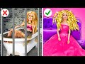 BARBIE IS IN JAIL! Awesome Doll Makeover with Cool Gadgets by 123 GO!