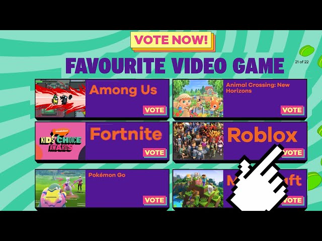 Voting For Roblox At The Kids Choice