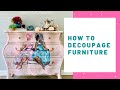 How to Decoupage Transfer Papers onto Furniture.