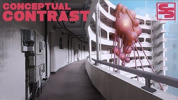 Environment Concept Art Timelapse: Blender to Photoshop