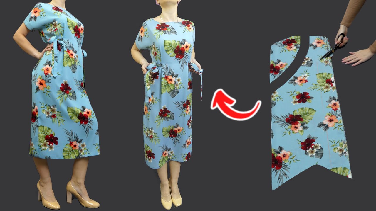 How to sew a dress to suit your figure in two steps in 30 minutes YouTube