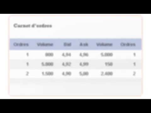 Carnet d'ordre forex