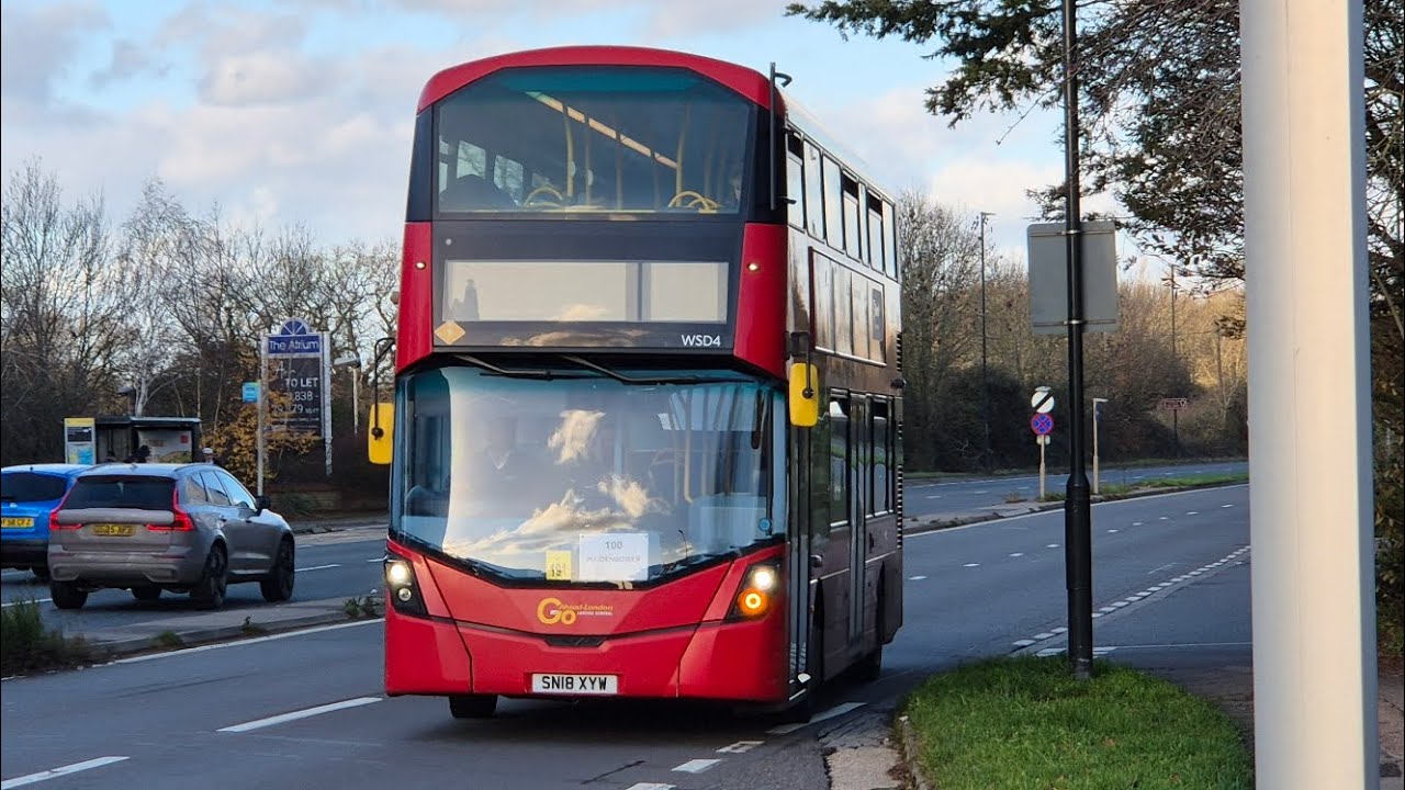 *LOAN* Onboard Go-ahead London Bus WSD4 (SN18 XYW) | Wright Streetdeck HEV | Route 100