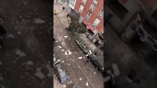 Madrid'de bir binada şiddetli patlama Resimi