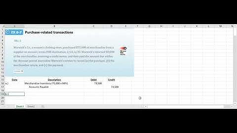 Chapter 6   Exercise 6 7 Purchase Related Transactions