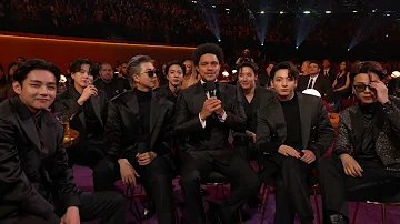 TREVOR NOAH Jokes With BTS At The 2022 GRAMMYs