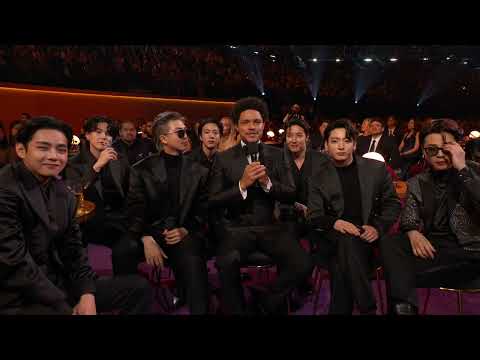 Trevor Noah Jokes With Bts At The 2022 Grammys