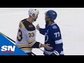 Tampa Bay Lightning And Boston Bruins Shake Hands After Hard Fought Series