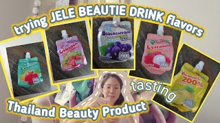 Trying & Tasting THAI 5 BEAUTY Flavor JELE BEAUTIE DRINKS for the first time